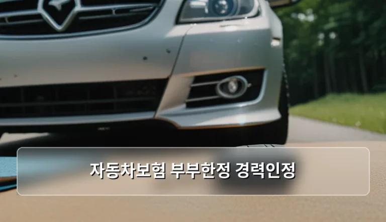 자동차보험 부부한정 경력인정 혜택과 효율적인 가입 방법
