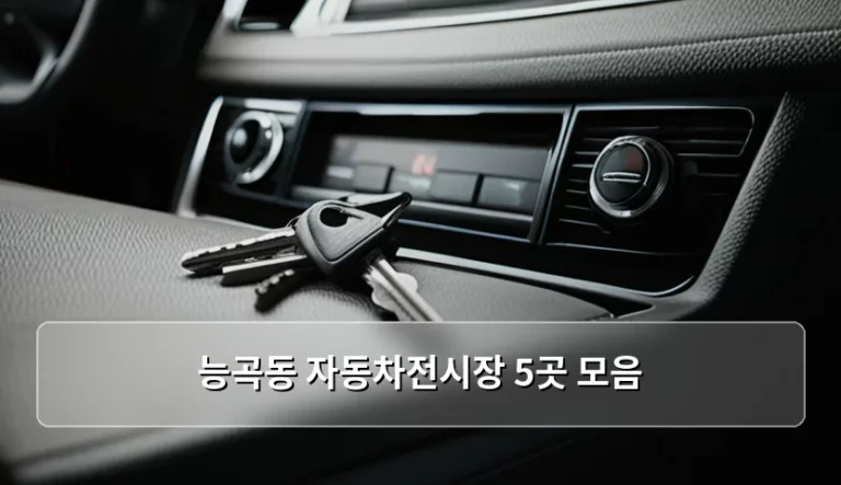 능곡동 자동차전시장 5곳 모음 및 차량 구매 가이드