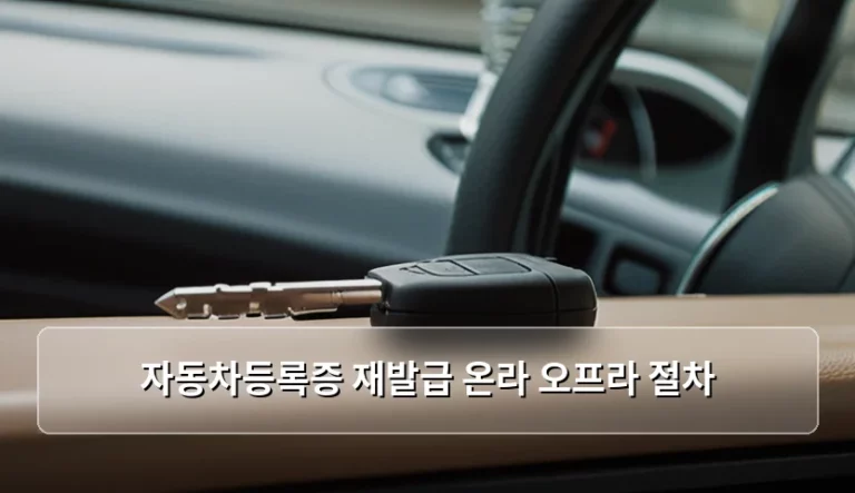 자동차등록증 재발급 온라인 오프라인 절차 및 신청 가이드