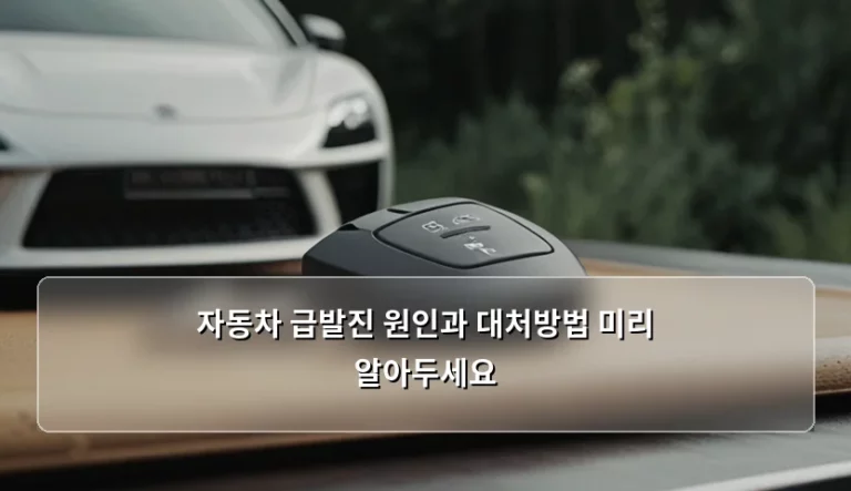 자동차 급발진 원인과 대처방법 미리 알아두세요 핵심 가이드