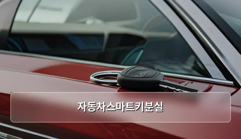 자동차스마트키분실 대처 방법과 제작 비용 및 예방 가이드