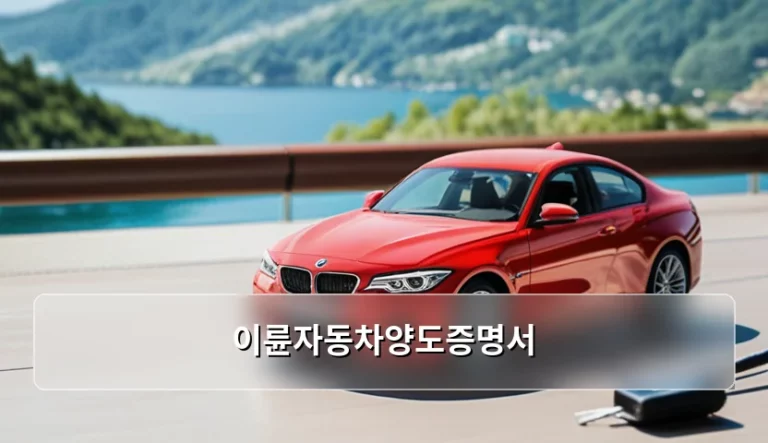 이륜자동차양도증명서 작성법과 소유권 이전 등록 절차