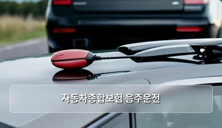 자동차종합보험 음주운전 사고 보장 범위와 리스크 분석