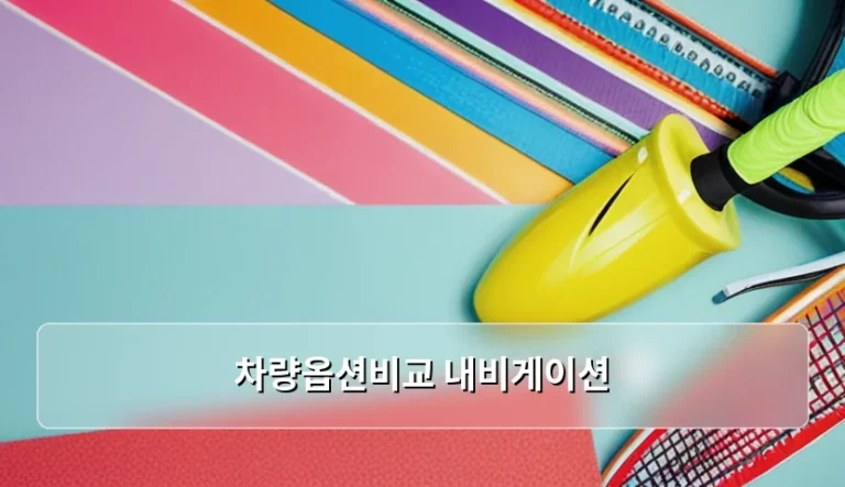 차량옵션비교 내비게이션 선택 가이드 및 비용 분석