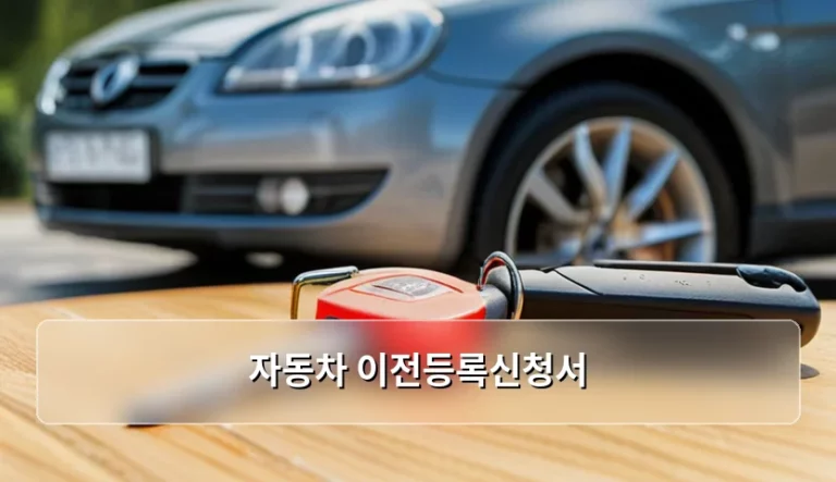 자동차 이전등록신청서 작성법 및 서류 준비 가이드