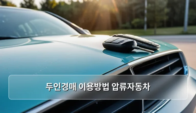 두인경매 이용방법 압류자동차 낙찰 및 소유권 이전 가이드
