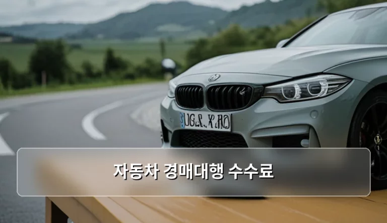 자동차 경매대행 수수료 산정 기준과 비용 절약 팁