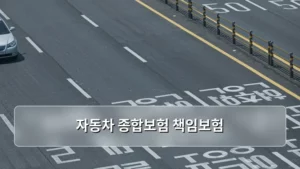 자동차 종합보험 책임보험 차이점과 똑똑한 가입 방법