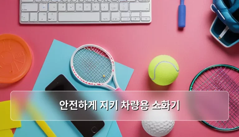 안전하게 지키 차량용 소화기 선택 기준과 관리 방법