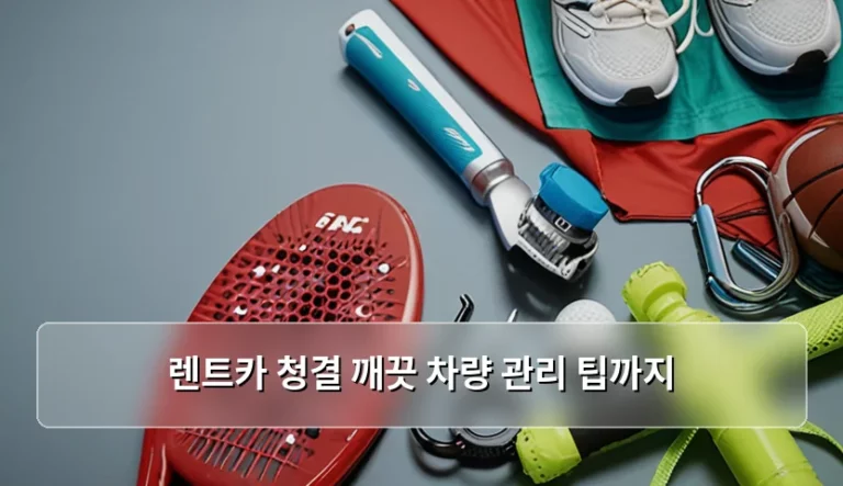 렌트카 청결 유지법과 깨끗한 차량 관리 팁까지 가이드