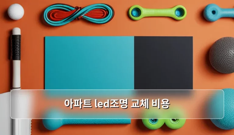 아파트 LED 조명 교체 비용 및 실속 있는 시공 가이드