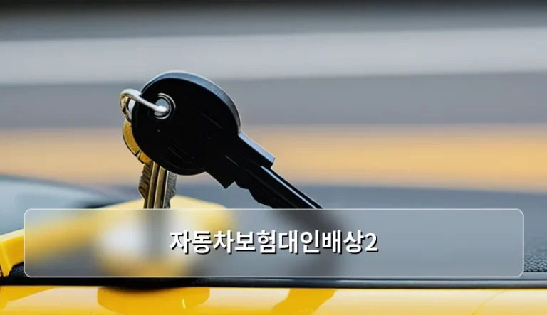자동차보험대인배상2 가입 한도와 보상 범위 분석