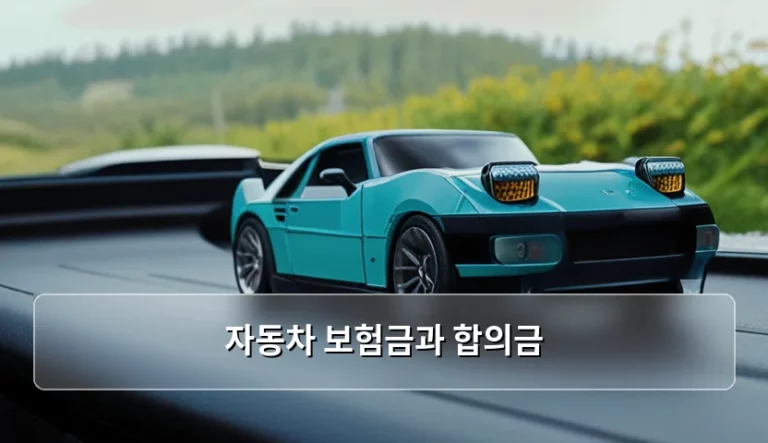 자동차 보험금과 합의금 차이와 보상금 산정 기준