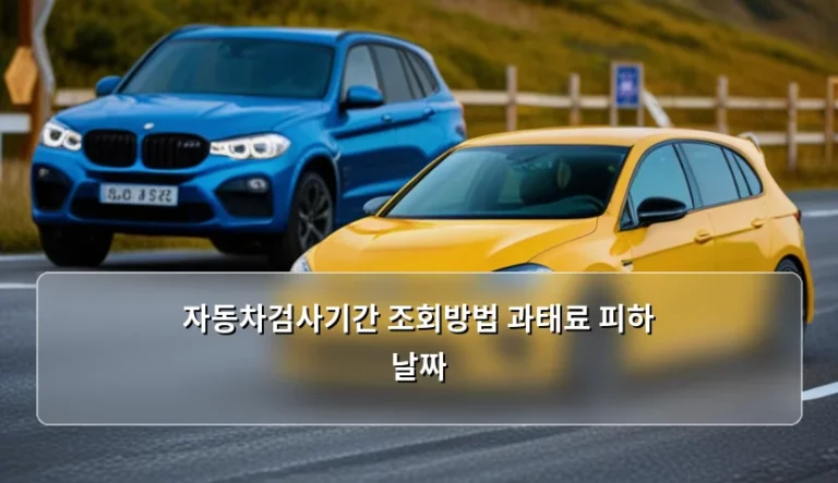 자동차검사기간 조회방법 및 과태료 피하는 날짜 확인법